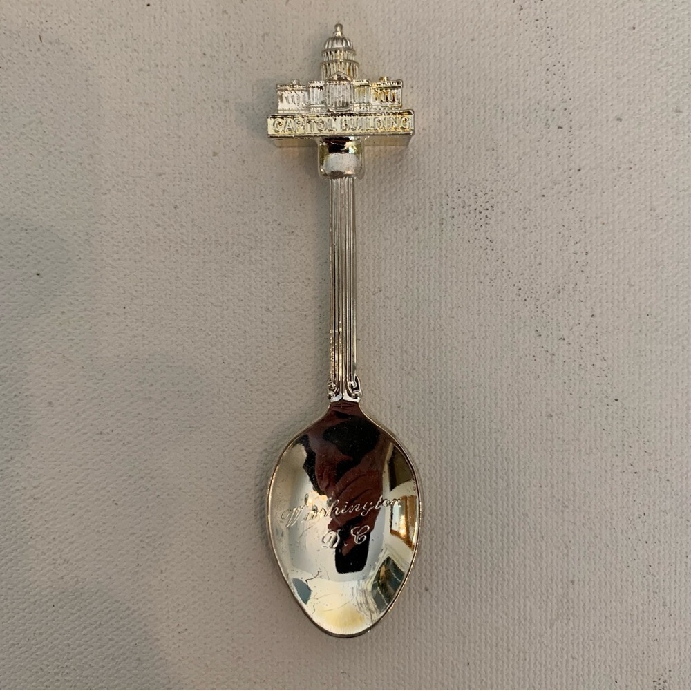 Washington DC Capital Collector Souvenir Spoon Watsons Silver Plated W Box 4.25" - Picture 3 of 10